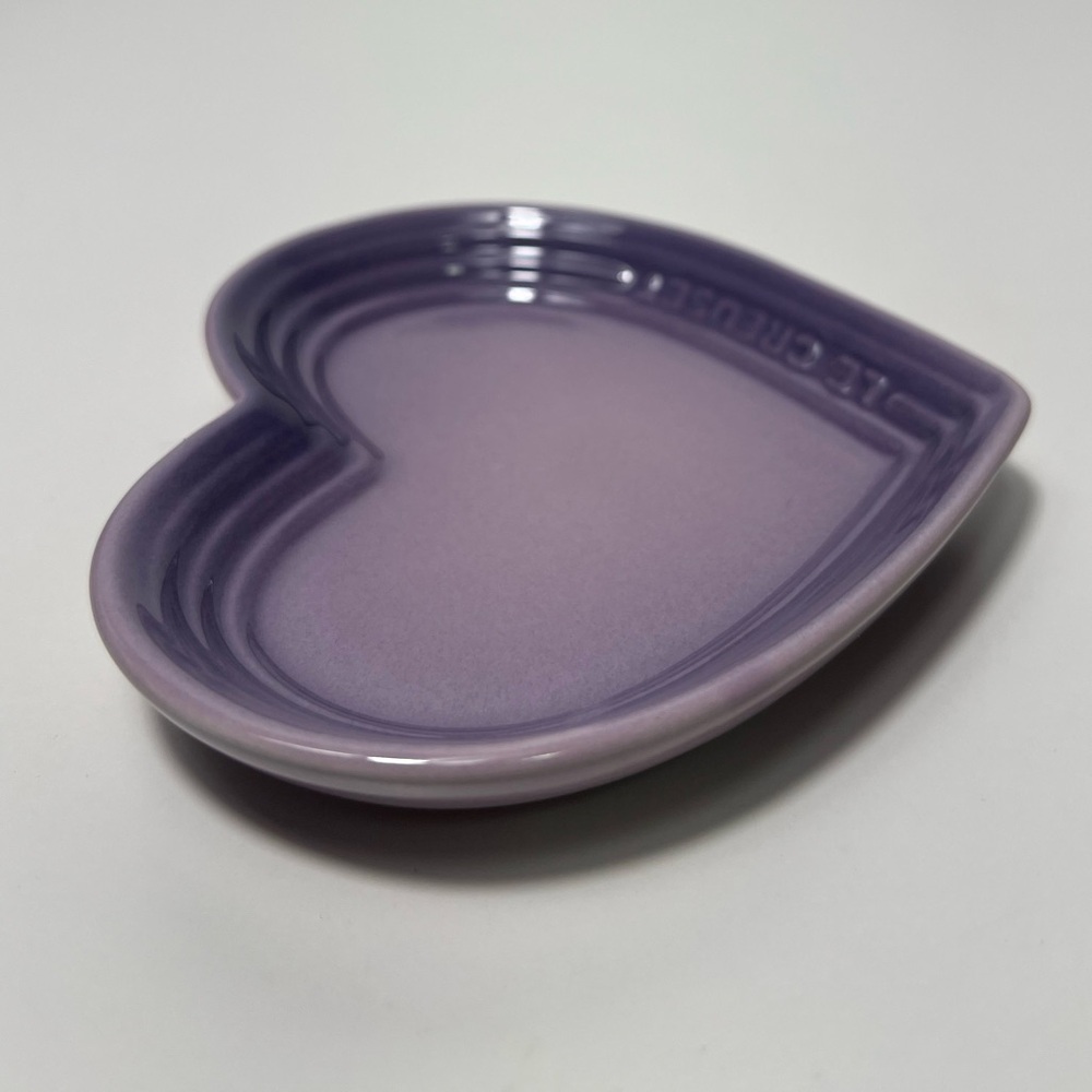 Le Creuset Stoneware Heart Shaped Trinket Dish Plate Tray Bowl - Picture 6 of 7